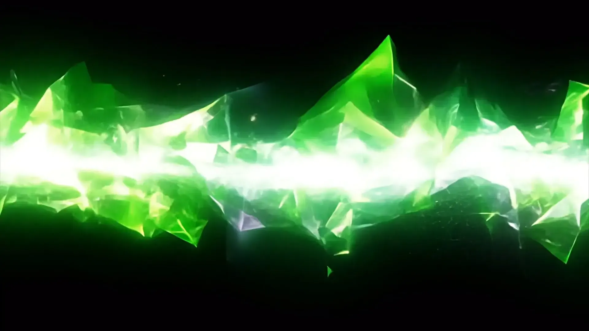 Green Laser Particle Effect Overlay for Title Animation